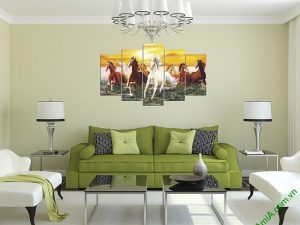 Tranh treo phòng khách hiện đại Mã đáo thành công Amia 378