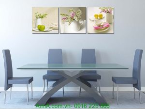 tranh trang tri phong an hoa qua