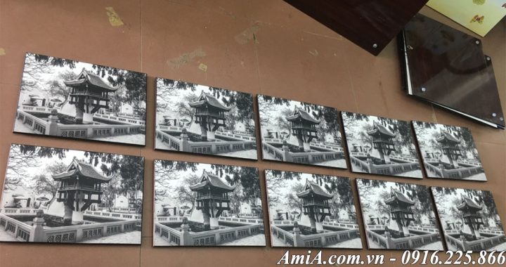 Tranh den trang treo tuong chua mot cot lam theo yeu cau tai AmiA