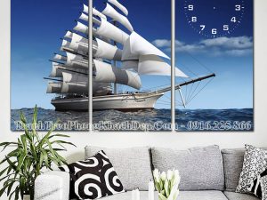 Tranh treo phòng khách đẹp AmiA 146 thuận buồm xuôi gió